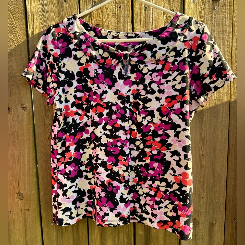 Rafaella Studio: women’s, colorful, short sleeve knit, 100% cotton, Large
